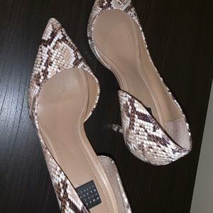 Snake print heels